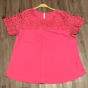 Barbie pink plus-size Blouse